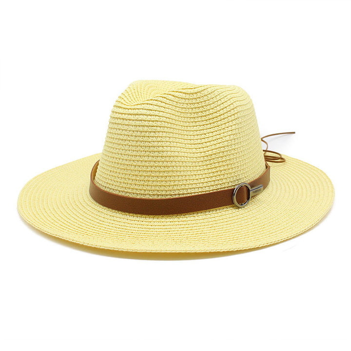 Sun Protection Travel Vacation Beach Woven Denim Top Hat - Trendex