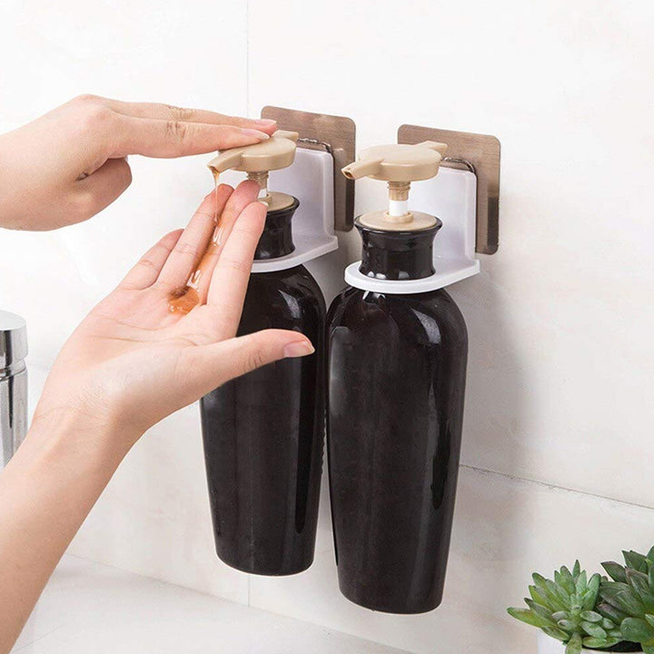 1158 Wall Mounted Self Sticky Hooks For Body Wash Shampoo Bottle Wall Storage Strong Adhesive Hook Power Plug Socket Hanger Holder Multi Color (1pc) - Trendex