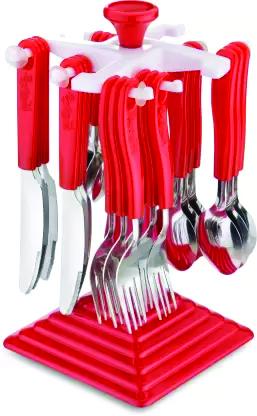 0175 24 Piece Stainless Steel Premium Cutlery Set With Stand - Trendex