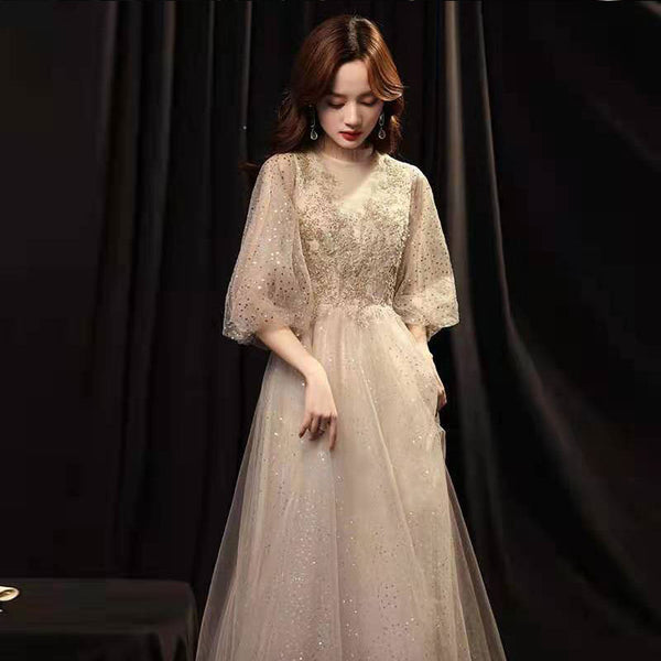 Slim Beauty Gold Banquet Evening Dress - Trendex
