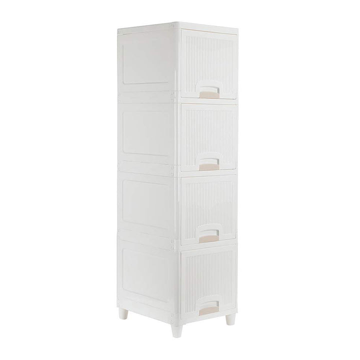 Multipurpose Storage Cabinet Storage Solutions Plastic Drawers  Multi Layer Wardrobe Storage Drawers  Foldable Multipurpose Drawer Units For Kitchen Bathroom Bedroom Cloth (4 Layer) - Trendex