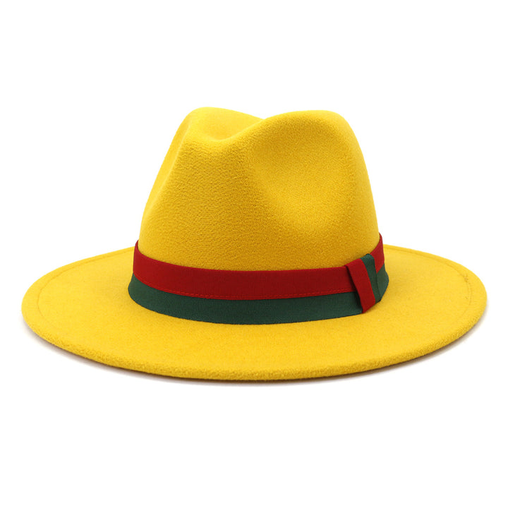 Big Brim British Style Woolen Jazz Top Hat - Trendex