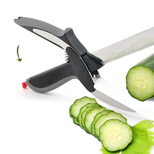 073 Stainless Steel 4 In 1 Clever Cutter Black - Trendex