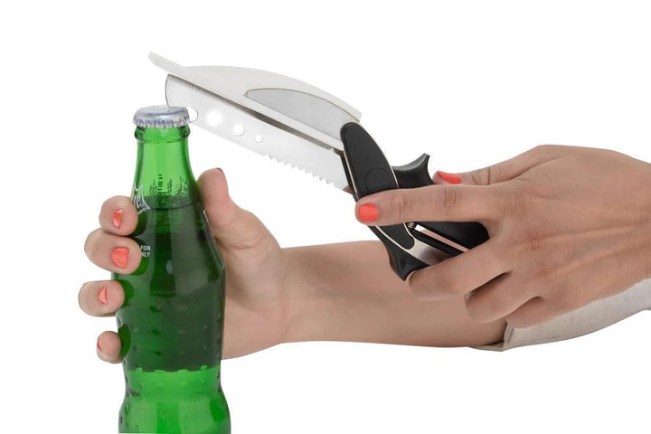073 Stainless Steel 4 In 1 Clever Cutter Black - Trendex