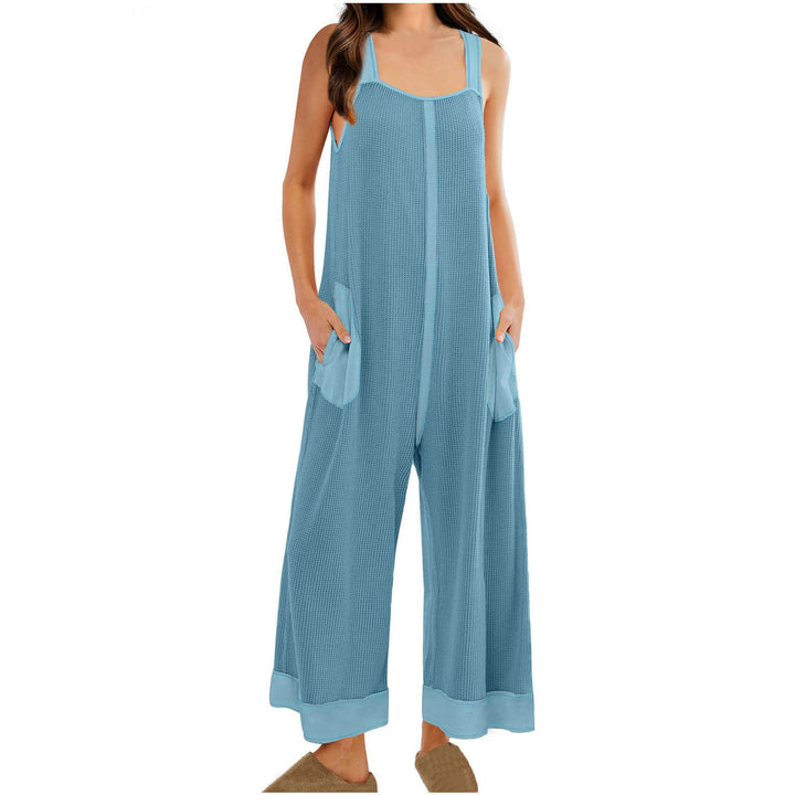 Women's Casual Loose Jumpsuit Sleeveless U-neck One-piece - Trendex