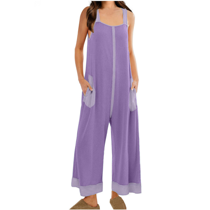Women's Casual Loose Jumpsuit Sleeveless U-neck One-piece - Trendex