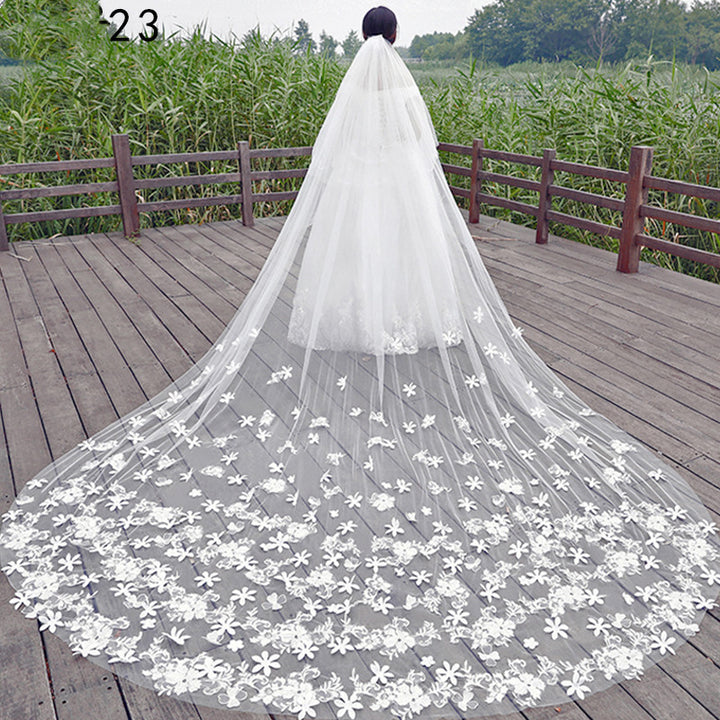 Bride Wedding Master Wedding Veil Long Long Tail - Trendex
