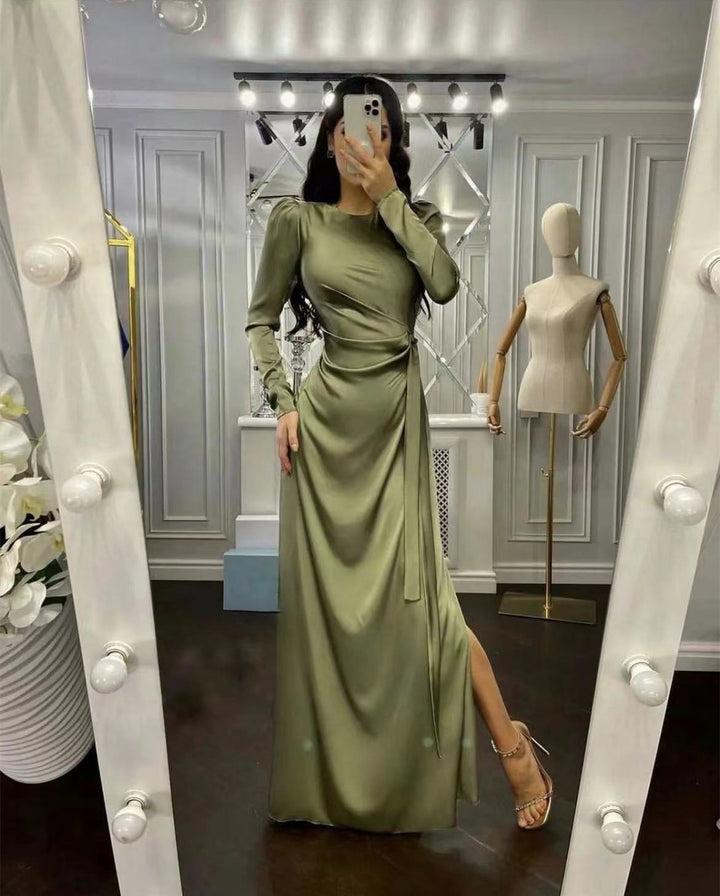 Beautiful Waist Fitting Irregular Dress - Trendex