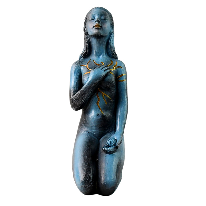 Elegant Resin Kneeling Woman Decorative Statue (1 Pc) - Trendex