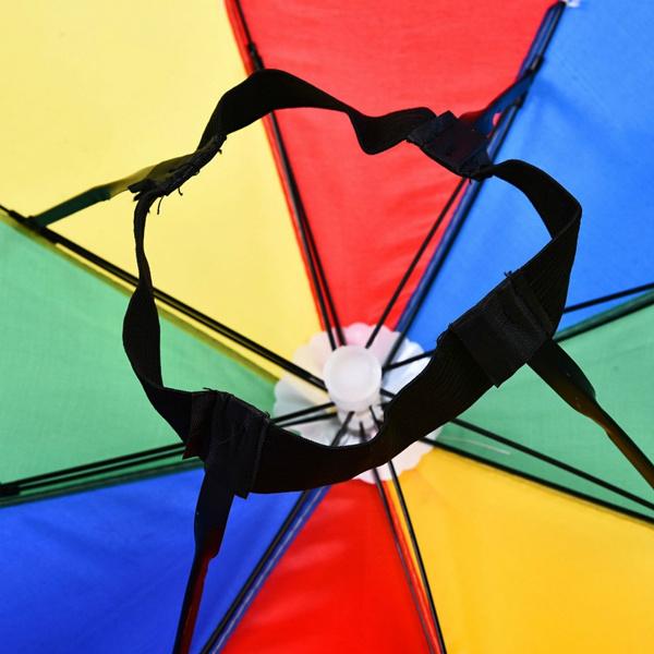 1445 Hands Free Umbrella Hat To Protect From Sun  Rain - Trendex