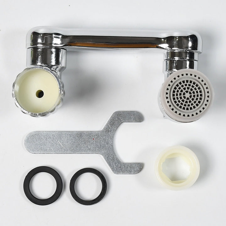 1552 Splash Faucet Filter Faucet 1080 Rotating Faucet Sprayer Head Double O-ring Design Movable Tap Water Saving Sink Aerator Extender For Bathroom Kitchen ( Loose ) - Trendex