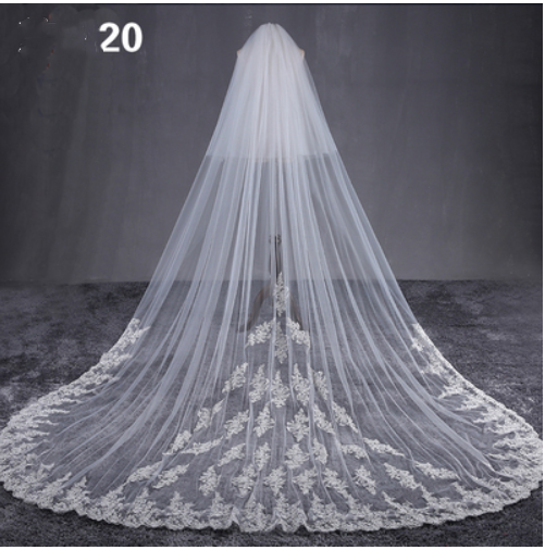 Bridal Wedding Dress Long Tail Luxury Super Fairy Wedding Veil - Trendex