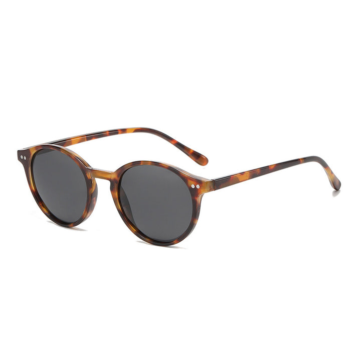 Round Polarized Full Rim Frame Sunglasses - Trendex