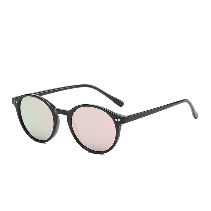 Round Polarized Full Rim Frame Sunglasses - Trendex