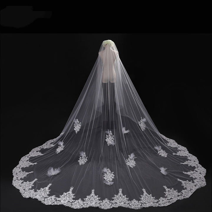 Bride Wedding Master Wedding Veil Long Long Tail - Trendex
