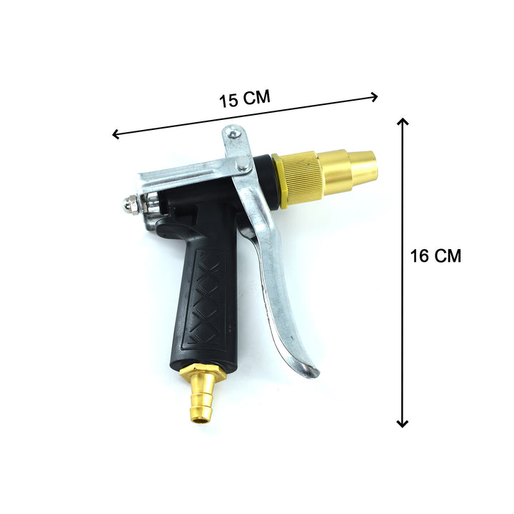 1608 Durable Gold Plated Metal Trigger Hose Nozzle Water Lever Spray - Trendex