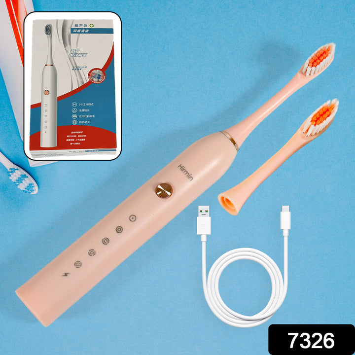7326 Electric Toothbrush For Adults And Teens Electric Toothbrush Deep Cleansing Toothbrush With Extra Brush Heads - Trendex
