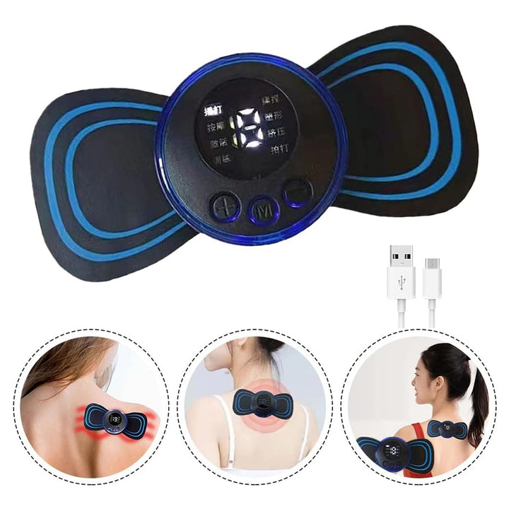 6204 Portable Usb Neck Massager Electric Neck Massager Automatic Massage Enhancer Mini Cervical Massager Ems Lymphatic Drainage Massage With Cable - Trendex