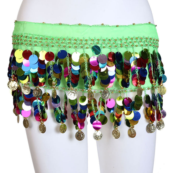 Belly Dancer Sequined Coin Belt - Trendex