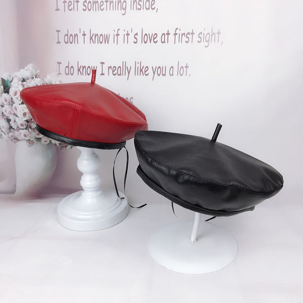 Women's Octagonal Pumpkin Hat Painter Hat Black - Trendex