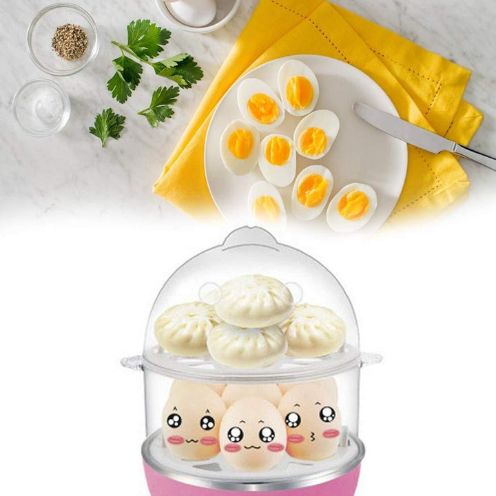 115 Multi-function 2 Layer 14 Egg Cooker Boilers  Steamer - Trendex