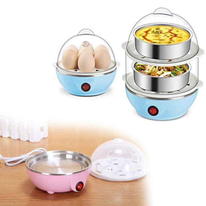 115 Multi-function 2 Layer 14 Egg Cooker Boilers  Steamer - Trendex