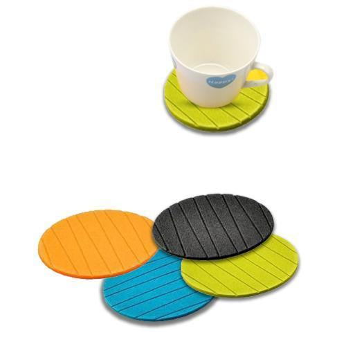 129 6 Pcs Useful Round Shape Plain Silicone Cup Mat Coaster Drinking Tea Coffee Mug Wine Mat For Home - Trendex