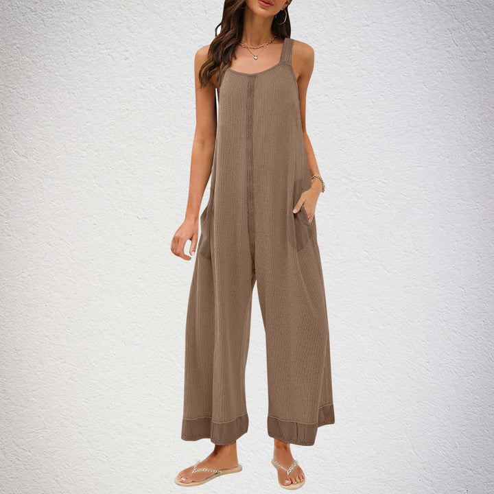 Women's Casual Loose Jumpsuit Sleeveless U-neck One-piece - Trendex
