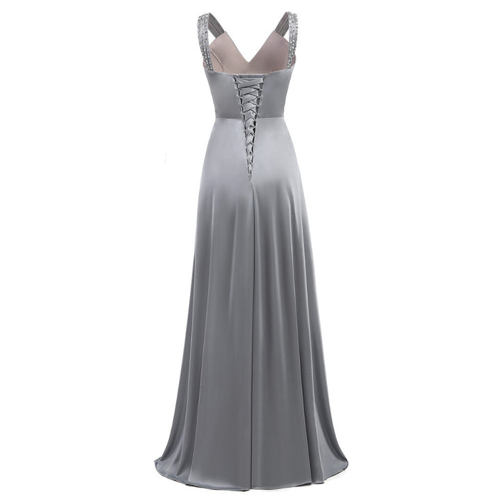 Women Sleeveless Sexy A-Line Elegant Wedding Party Formal Gowns Long Evening Dress - Trendex
