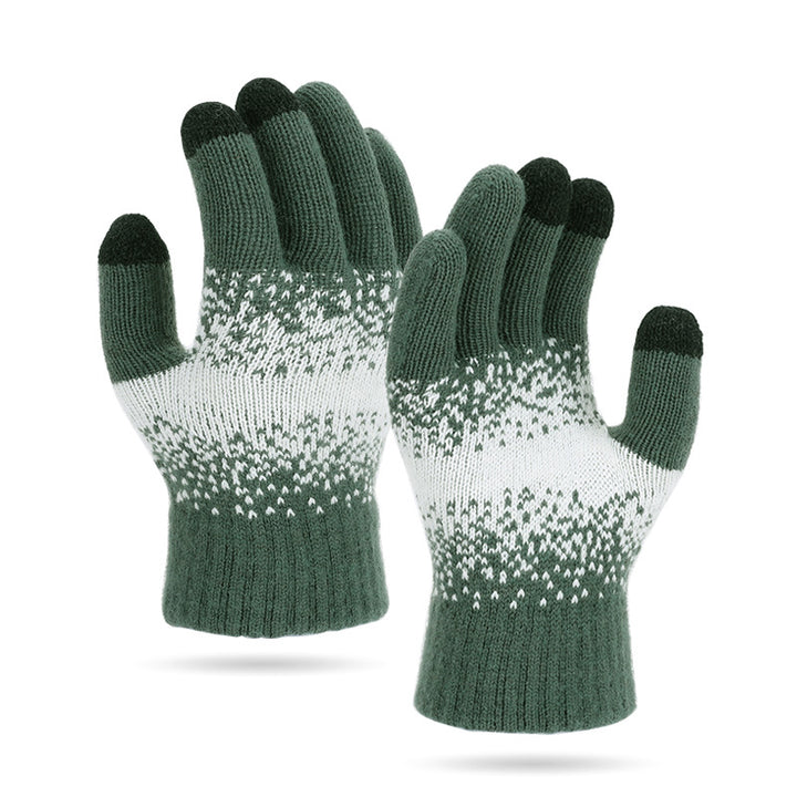 Autumn And Winter New Gloves Women's Knitted Wool - Trendex
