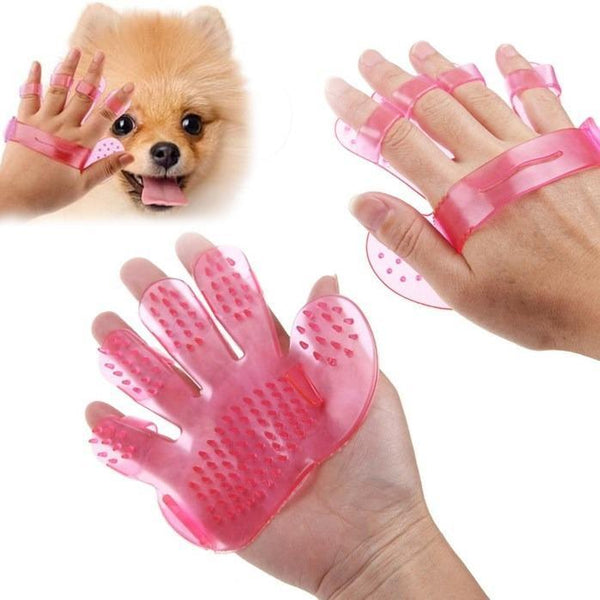 172 Rubber Pet Cleaning Massaging Grooming Glove Brush - Trendex