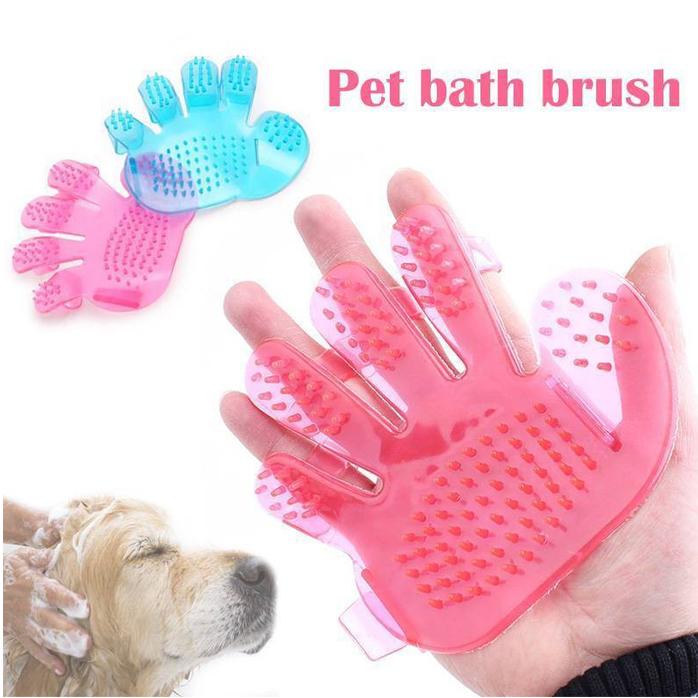 172 Rubber Pet Cleaning Massaging Grooming Glove Brush - Trendex