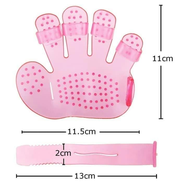 172 Rubber Pet Cleaning Massaging Grooming Glove Brush - Trendex