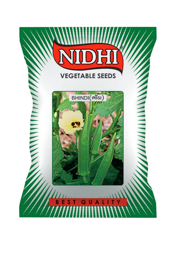 Vegetable seeds (Bhindi) Tested And Packed For Home, Terrace and Kitchen Gardening