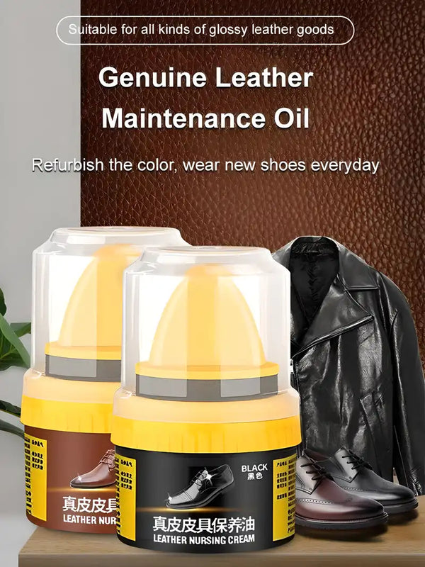 Leather Repair Cream Shoe Polish Brightening Nursing with Sponge C