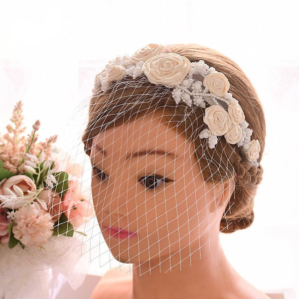 Bridal Veil Double-layer Wedding Veil Flower Veil - Trendex