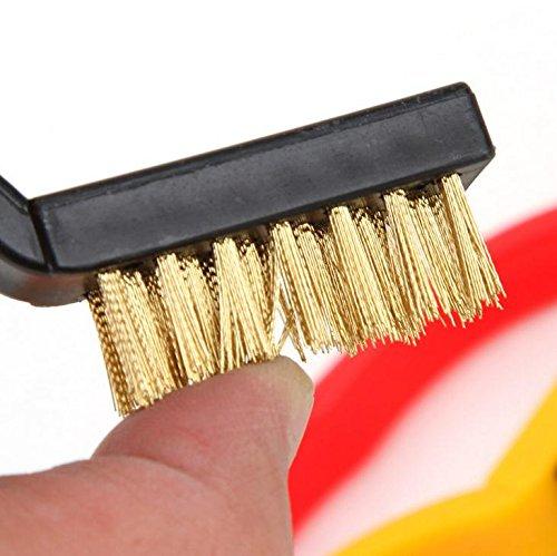 184 -3 Pc Mini Wire Brush Set (Brass Nylon Stainless Steel Bristles) - Trendex