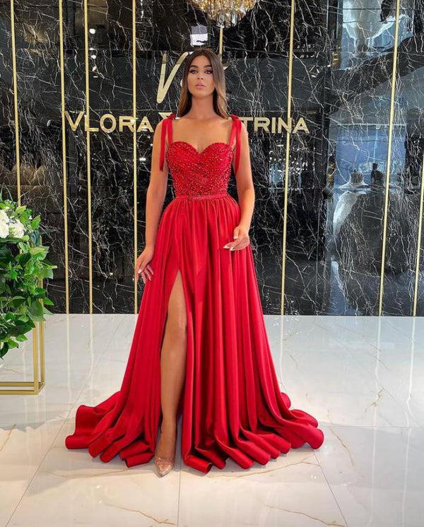 Women's Temperament Long Banquet Evening Dress Suspenders Sequined Large Skirt - Trendex