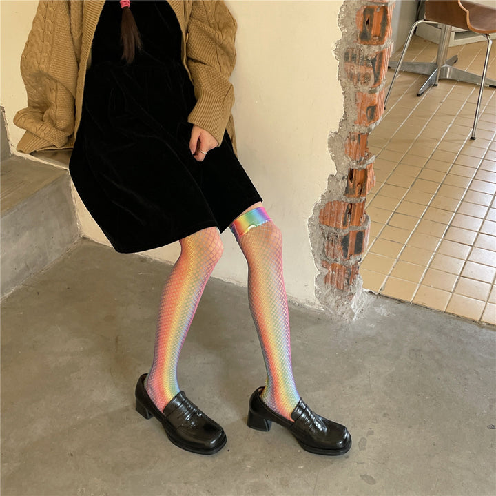 Thigh Mesh Stockings Color Women's Socks - Trendex