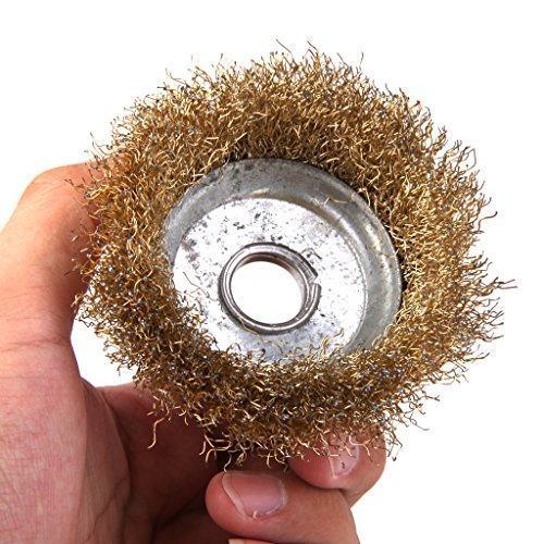 194 Wire Wheel Cup Brush (Gold) - Trendex