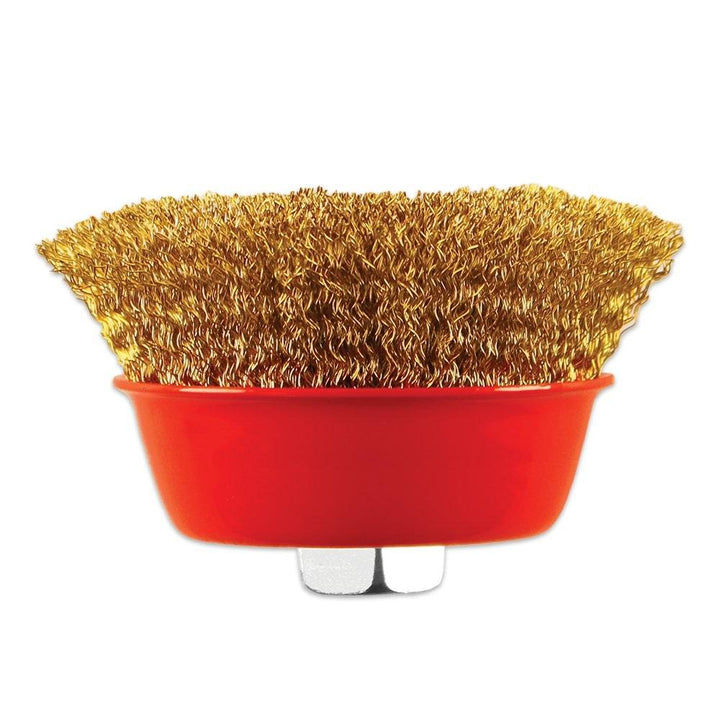 194 Wire Wheel Cup Brush (Gold) - Trendex