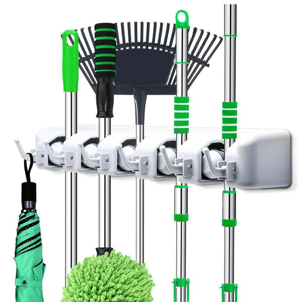 199 5-layer Multipurpose Wall Mounted Organizer Mop And Broom Holder - Trendex