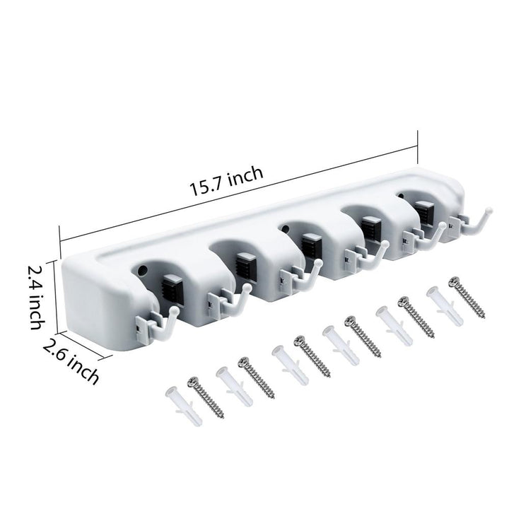 199 5-layer Multipurpose Wall Mounted Organizer Mop And Broom Holder - Trendex