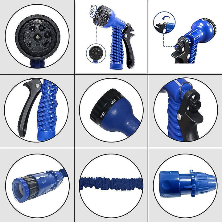 Expandable Magic Garden Hose With Spray Gun Approx 4 Metre Pipe (1 Set  Mix Color) - Trendex