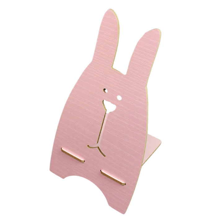Wooden Cute Lovely Rabbit Design Mobile Stand (1 Pc) - Trendex