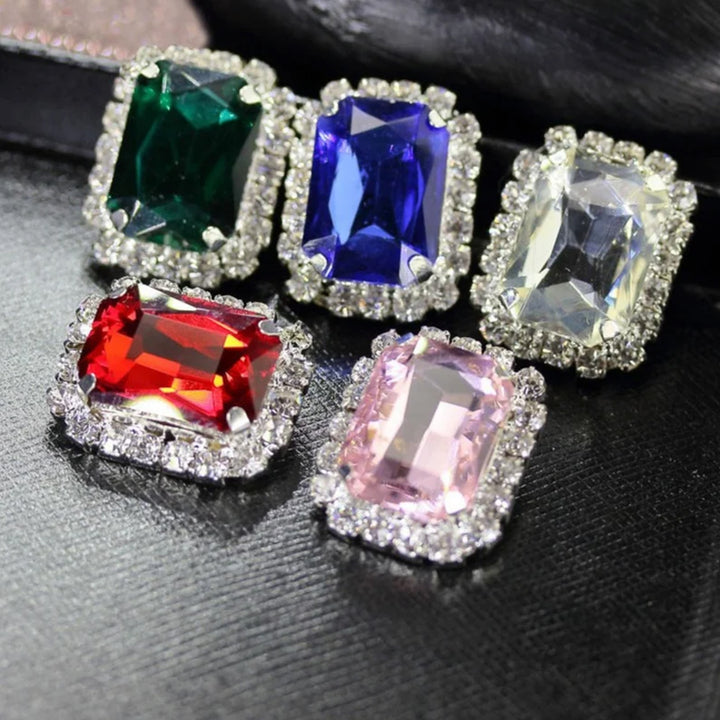 Diamond Jewellery Interchangeable Triangular Shaped Earrings (6 Pari  Mix Color  Design) - Trendex