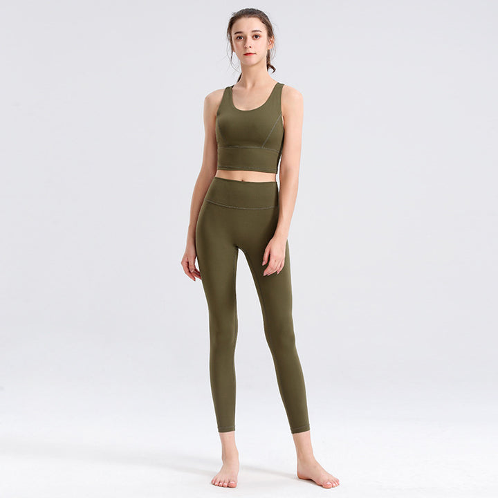 Running Yoga Tight Sports Vest Slim Fit Two-piece Suit - Trendex
