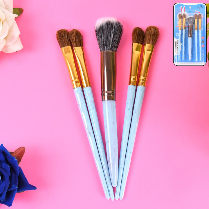 5pc Makeup Brush Tools Kit (5 Pcs Set  Mix Color) - Trendex