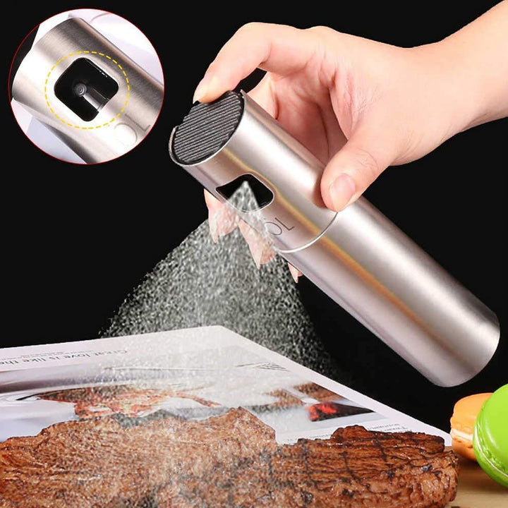 Oil Spray Bottle For Dosa  Food Grade Stainless Steel Glass Oil Spray Bottle (100 Ml) - Trendex