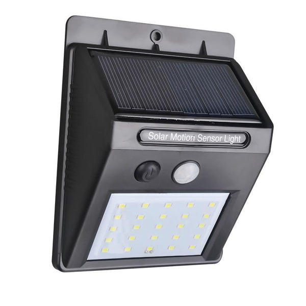 213 Solar Security Led Night Light For Home Outdoorgarden Wall (Black) (20-led Lights) - Trendex